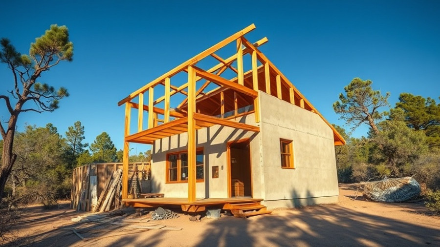 Off-Grid Living in Arizona construction with wood and hempcrete.