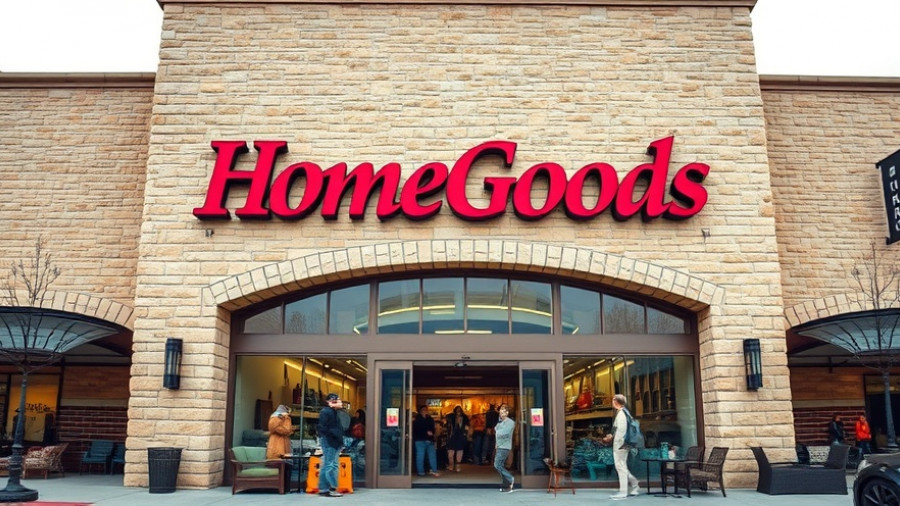 HomeGoods store showcasing rustic stone exterior.