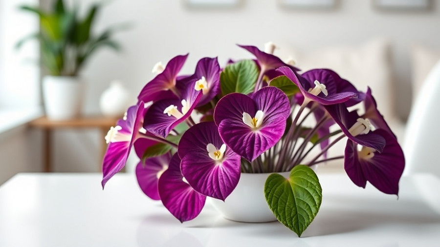 Oxalis plant with edible leaves on a white table indoors.