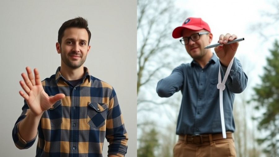 Men demonstrating reuse of zip ties indoors and outdoors.