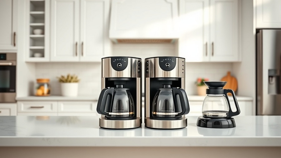 Best dual coffee makers displayed on a kitchen counter.
