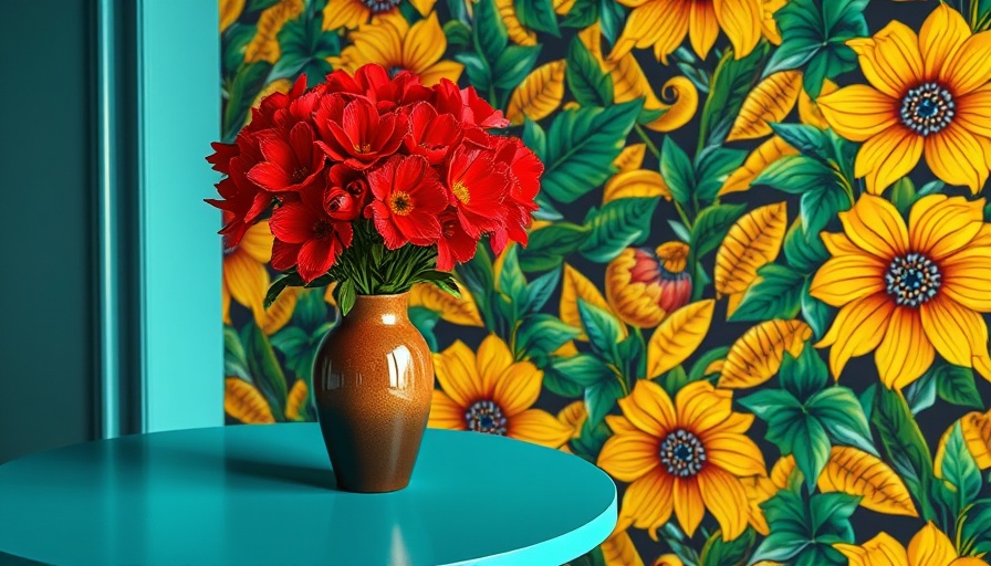 Maximalism in home design with vibrant floral wallpaper and decor.
