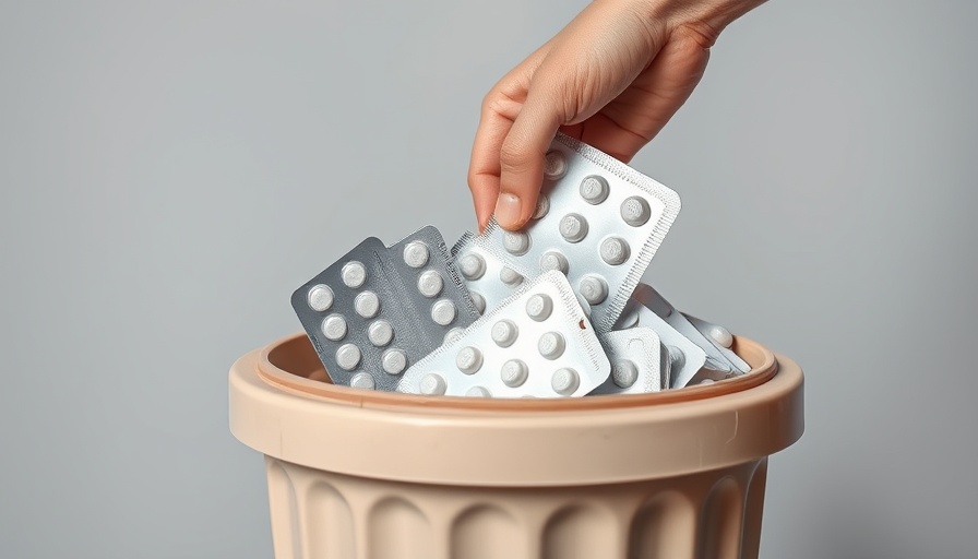 Blister packs being disposed; harmful to septic tanks.