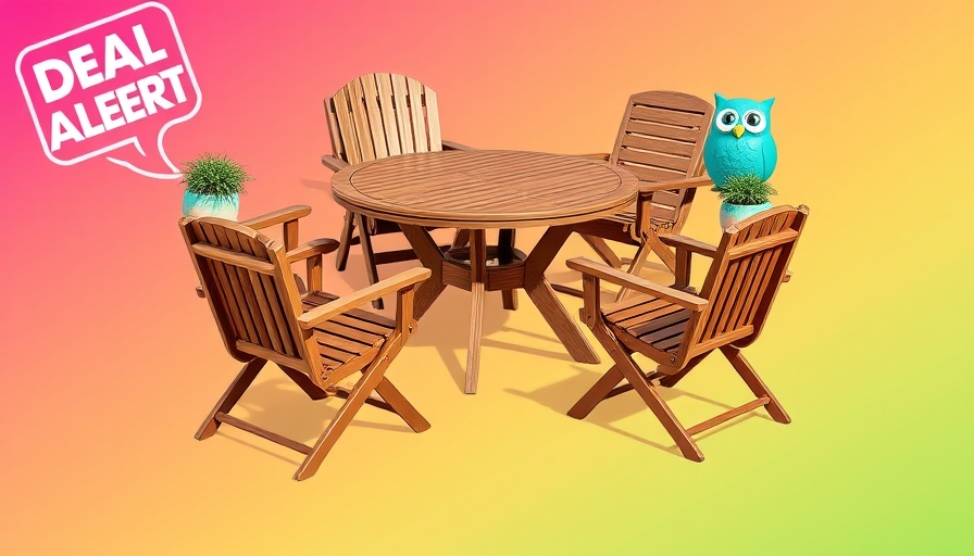 $709 Patio Set Discount with Adirondack chair and owl planters