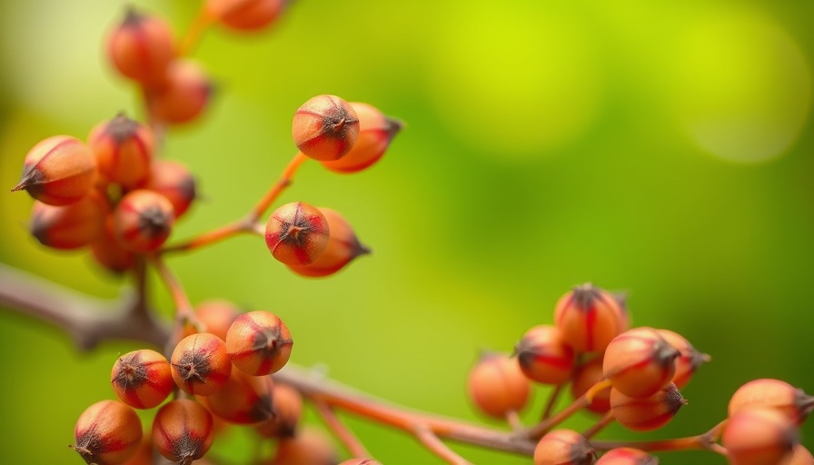 Close-up of bright maple tree helicopters with pink and green hues.
