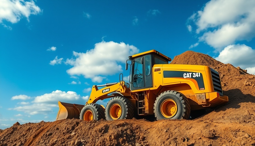 Case CE's largest compact wheel loader dumping soil on a mound.