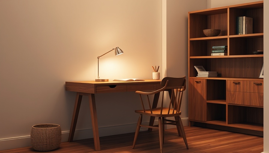 Minimalist workspace capturing slowness in creative activities.