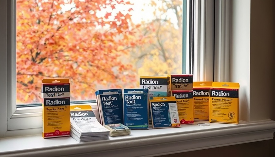 Collection of the best radon test kits on a windowsill.