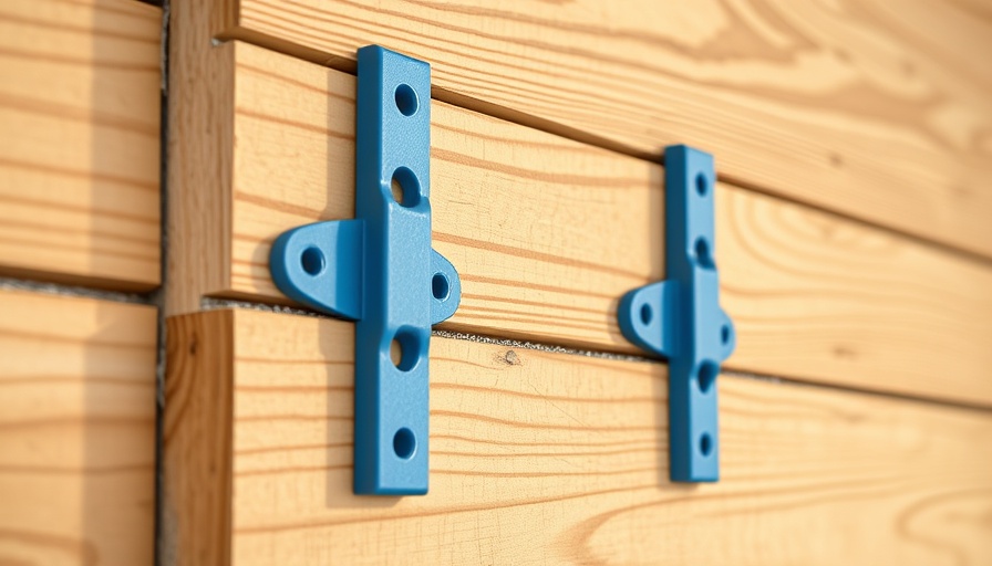 Close-up of exterior insulation brackets on wall, practical approach.