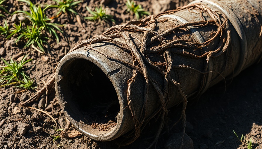 Best Root Killers for Sewer Lines: Cracked pipe with roots.