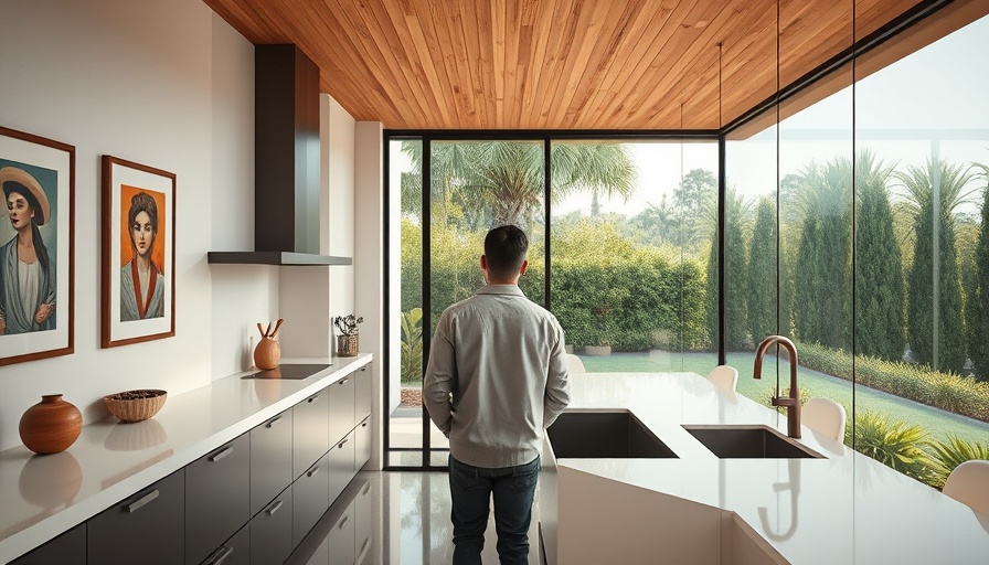 Spacious modern Mexican kitchen with large garden view, La Cocina Mexicana.