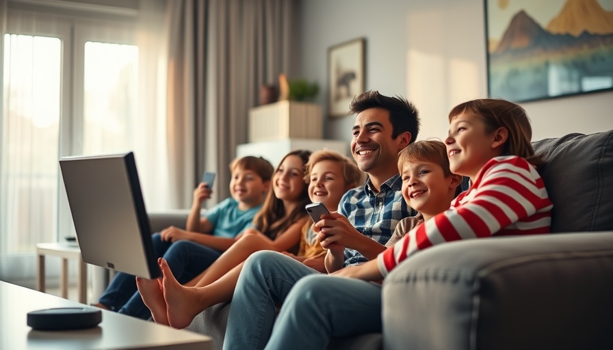 Family watching great kids’ movies on Amazon Prime during cozy movie night.