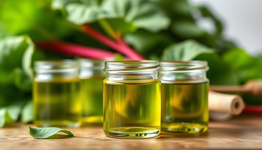 Fresh ramp leaf oil in jars with ramp leaves behind.