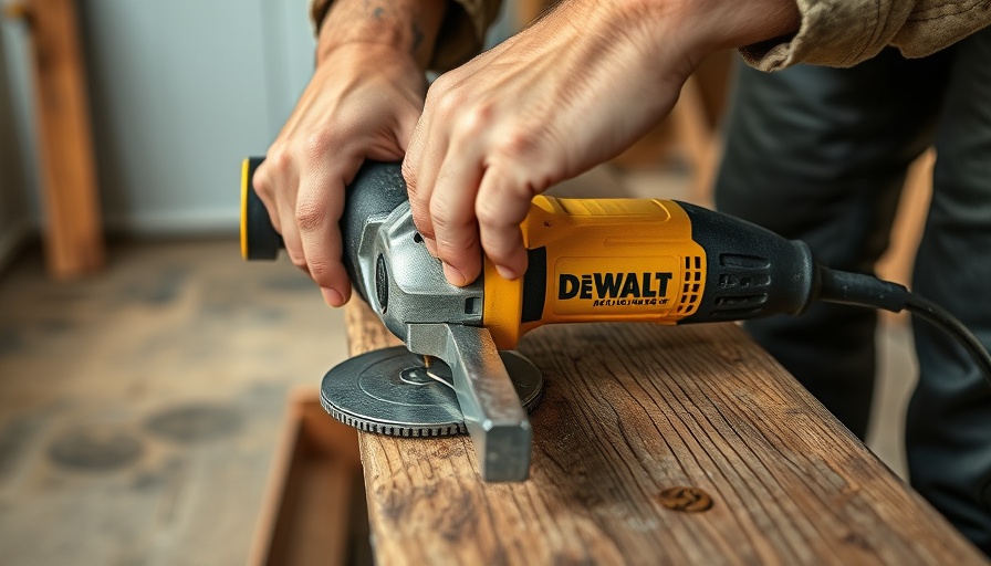 Sharp-blade solution: Close-up of tool cutting metal on workbench.