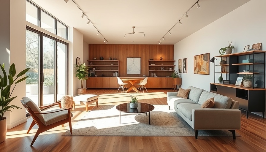 Mid-century gem boutique rental with sleek retro interior design.