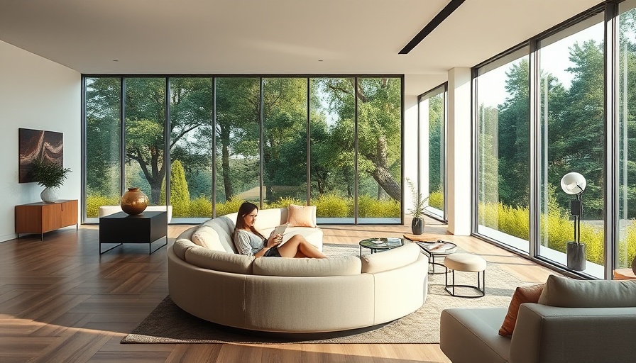 Modern living room in Gurugram exemplifying nature-centered living.