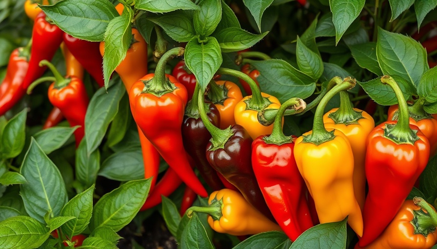 Beautiful vegetables for porch decor with vibrant peppers.