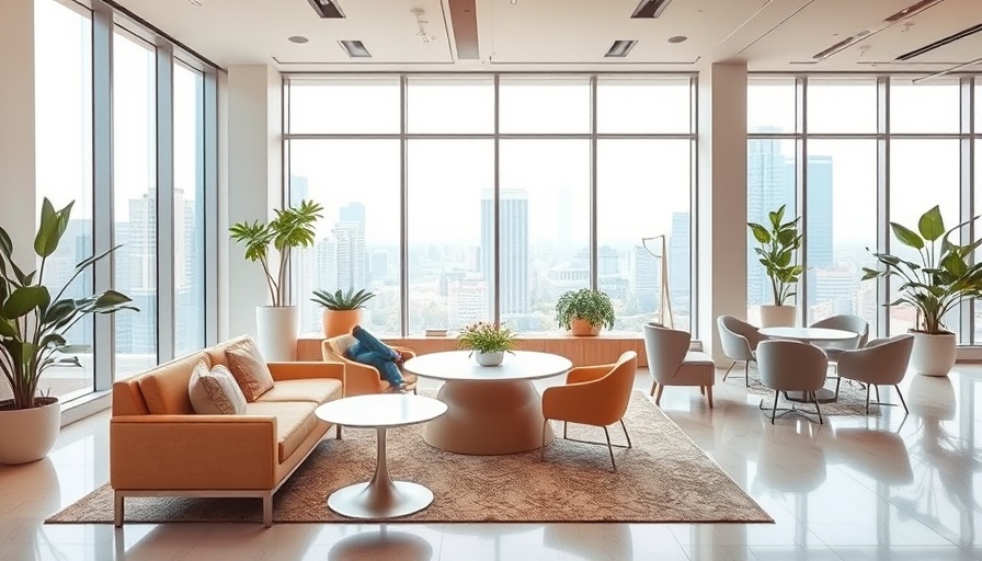 Amika headquarters modern lounge with city view promoting creativity
