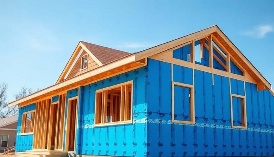 Partially constructed house showing continuous insulation benefits.