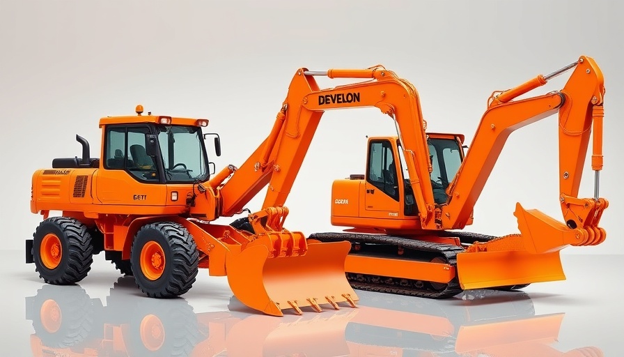 Develon's new log loader and road builder excavators.