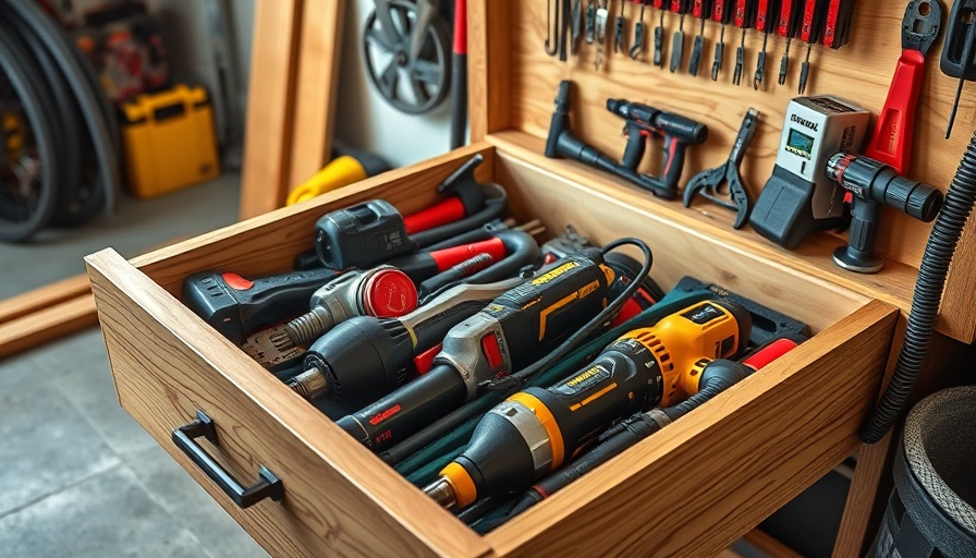 Well-organized tool drawer for home maintenance projects.