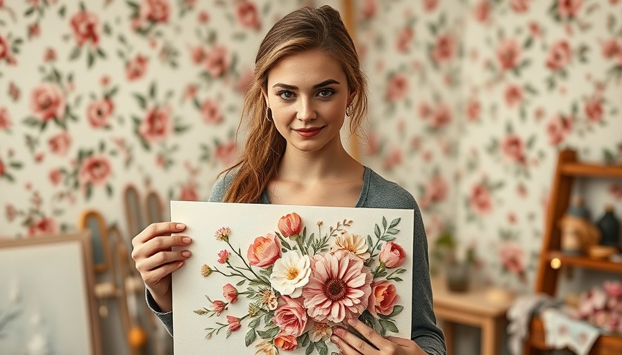 Fumi Imamura Handmade Floral Art in an artist's studio displaying intricate designs.