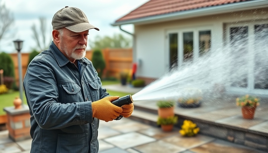 Man using pressure washer on patio, Things You Should Never Clean With a Pressure Washer.