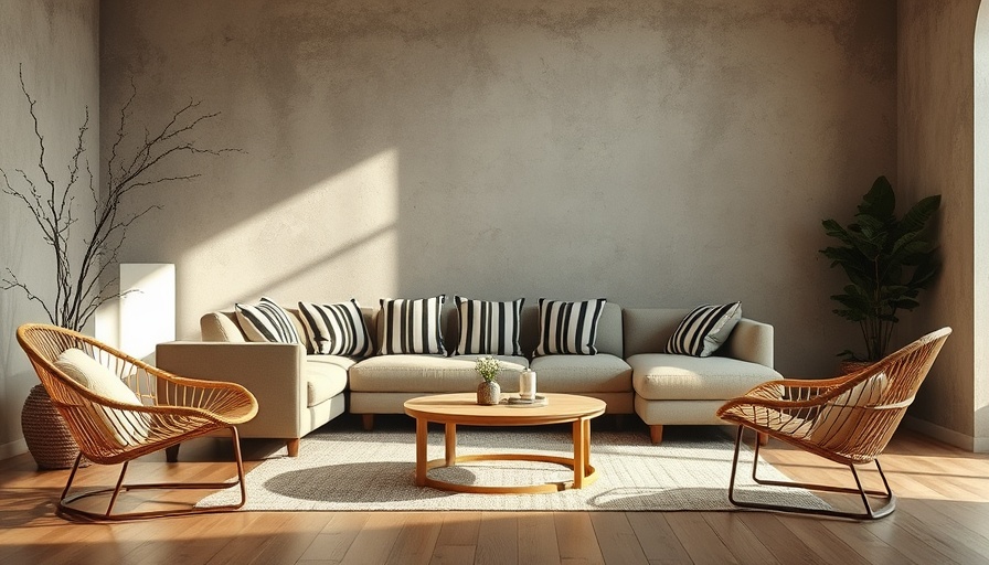 Minimalist living room showcasing design trends for 2025.