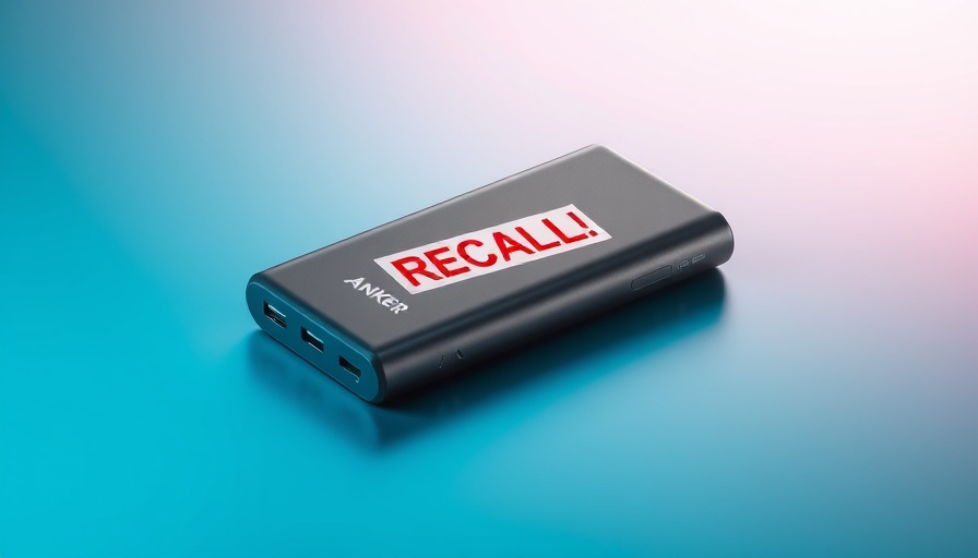 Anker power bank with recall alert notice.