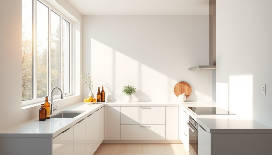 Sunlit minimalist kitchen corner for home inspiration.
