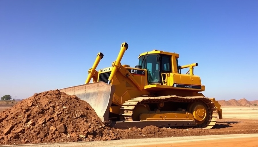 Yellow bulldozer at construction site related to Trump's new budget law for contractors.