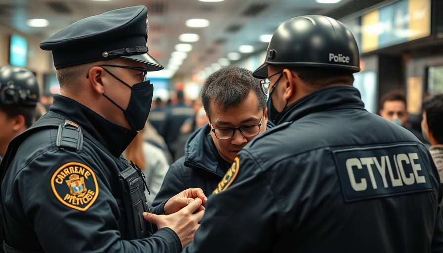 Officer detaining a person highlighting immigration crackdowns impact on recruitment 2025.
