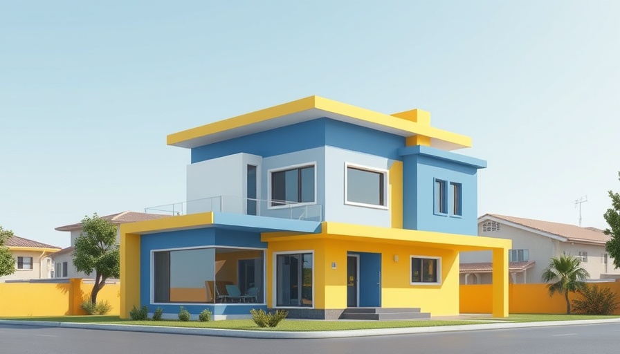 3D model showcasing AI in construction for modern house design.