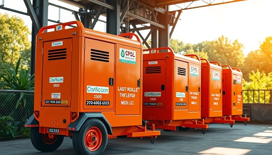 Bright mobile fall protection rentals equipment in sunlight.