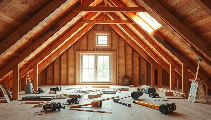 Partially constructed attic showing home renovation process.