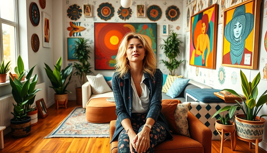 Ellen Van Dusen home design with colorful decor and artwork.
