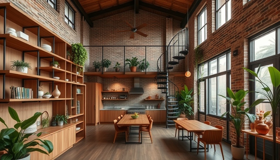 Modern home kitchen honoring Vietnamese architecture with plants.