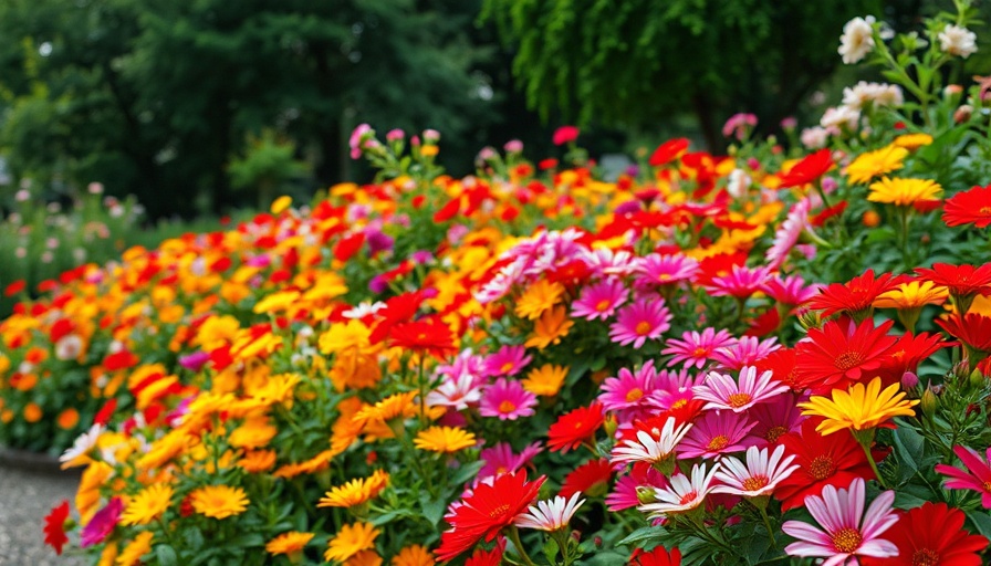 Vibrant endless summer flower garden with colorful blooms.