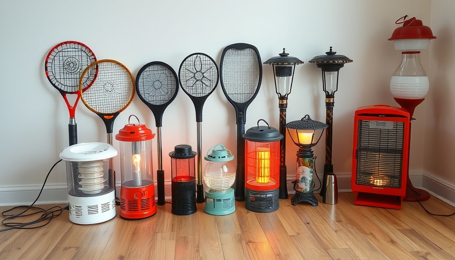 Collection of best indoor bug zappers on wooden floor.