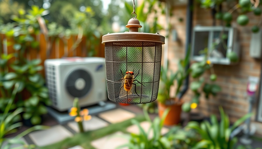 Best fly traps hanging outdoors in garden setting.