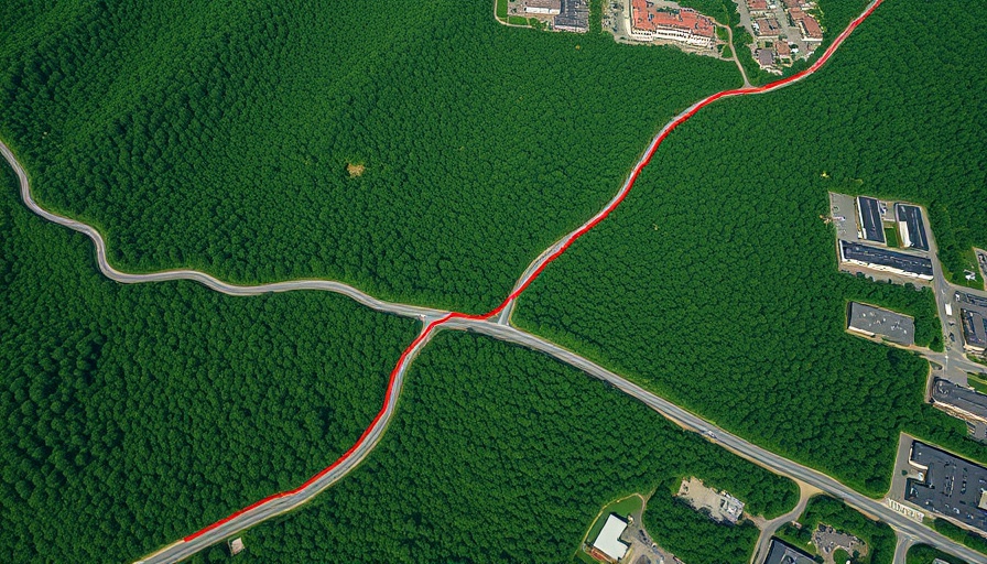 Aerial view of road extensions for Pipes-First Strategy Texas