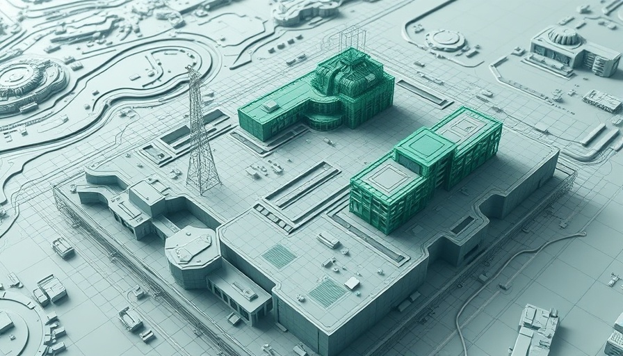 3D model illustrating BIM adoption in construction with terrain features