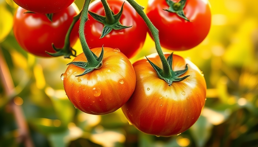 Tomatoes thriving in full sunlight, vibrant and fresh.