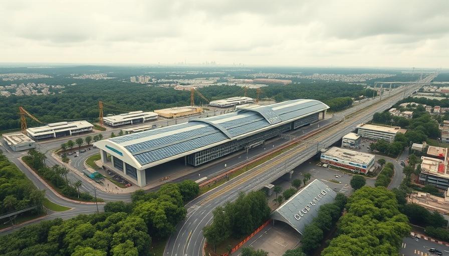 Transportation hub in forested area, Northwest transportation connectivity