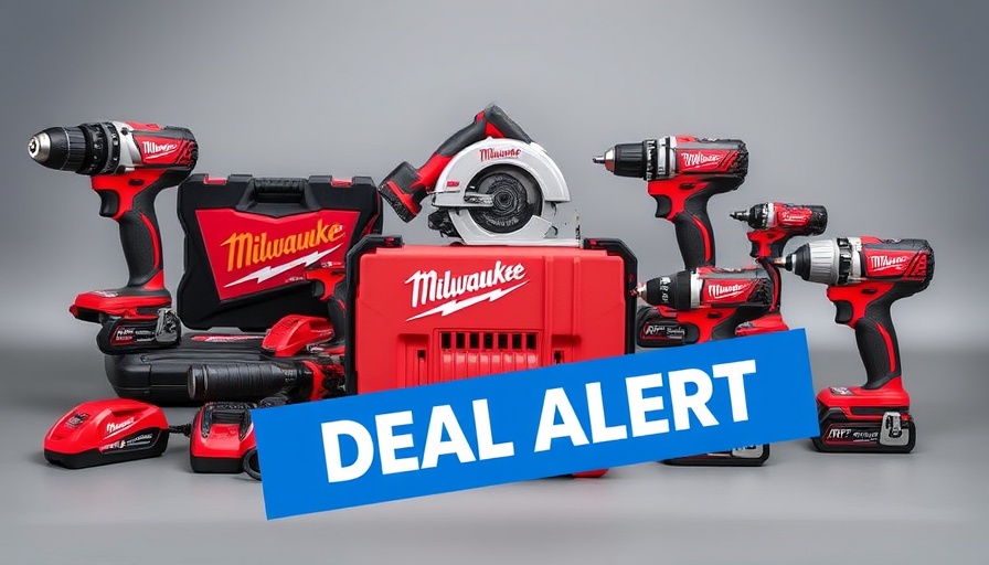 Promotional Milwaukee power tools for Labor Day deals.
