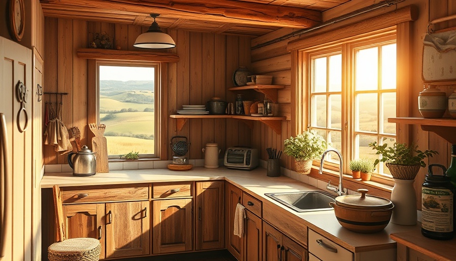 Ohio cottage renovation kitchen with rustic wooden details.