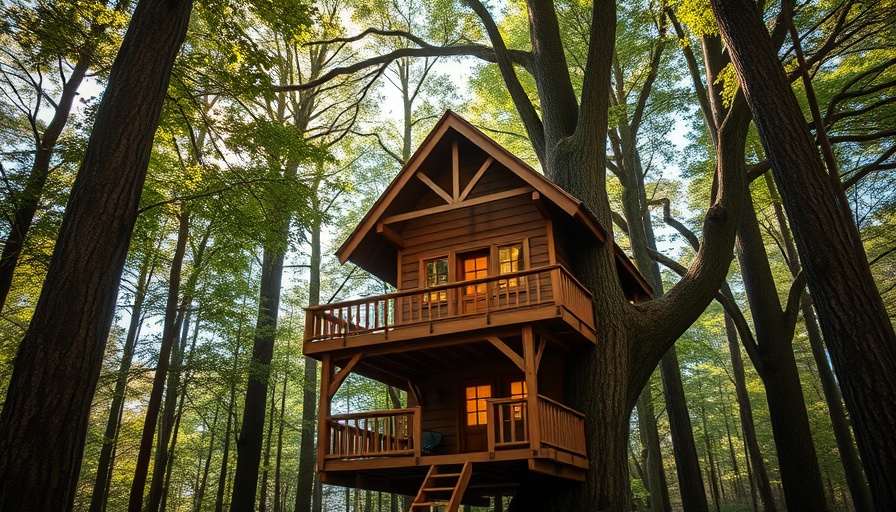 Charming wooden treehouse in Herefordshire forest.