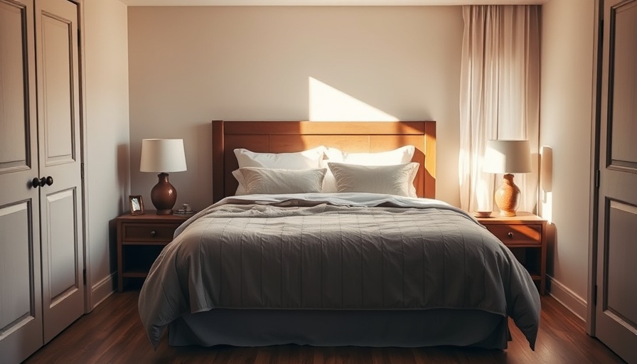Inviting bedroom setup with comfortable bed and soft lighting for better sleep.