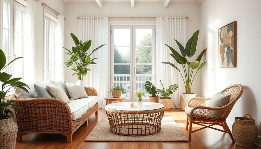 High-end home features in a modern living room with natural textures.