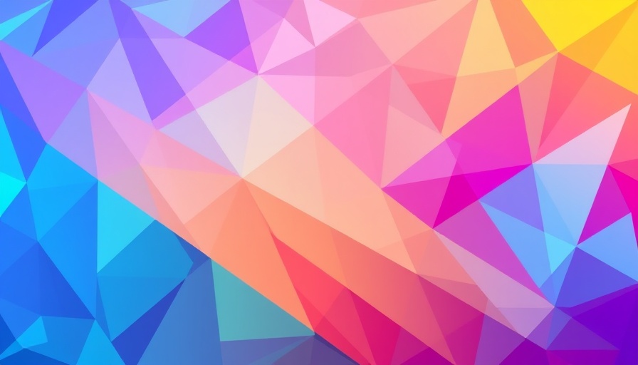 September Desktop Wallpaper with geometric abstract design and vibrant colors.